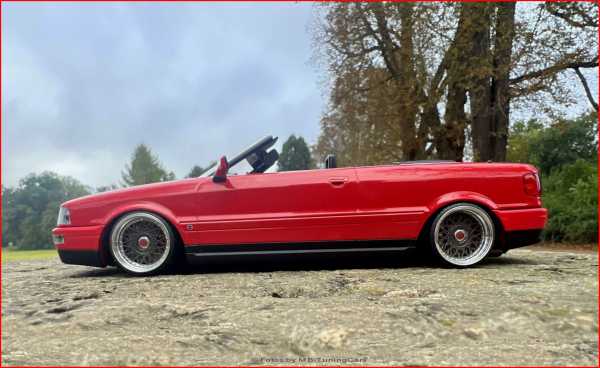 1:18 Audi 80 Typ89 Cabrio 2.3 Rot - Bj.91 erste Version + OVP